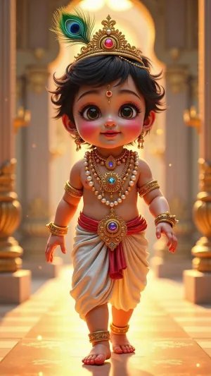 Adorable Bal Krishna – Divine Charm & Innocence
