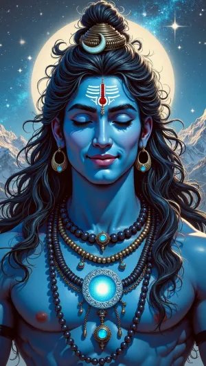 Powerful Lord Shiva HD Wallpaper – Cosmic Energy & Divine Peace