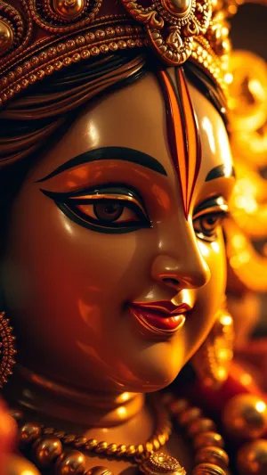Divine Radiance – A Close-up of Lord Krishna