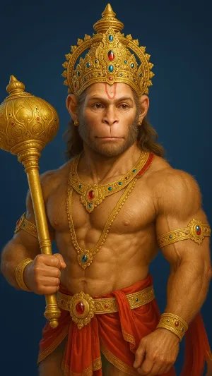Divine Warrior: Lord Hanuman in His Majestic Form