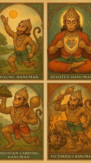 4 Avatars of Lord Hanuman – Hanuman Jayanti Special Wallpaper