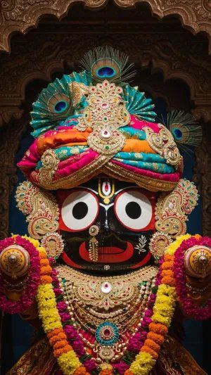 Jagannath Ji in Vibrant Traditional Attire