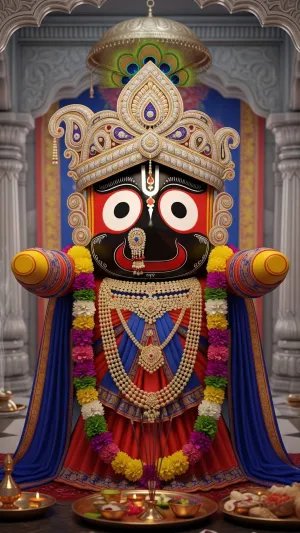 Lord Jagannath Temple Darshan – 4K Divine Idol Image
