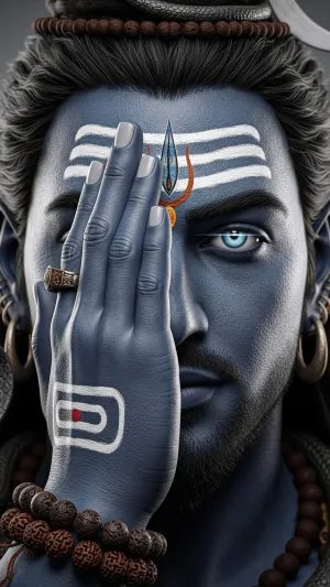 Lord Shiva with Third Eye Covered – Powerful HD Portrait