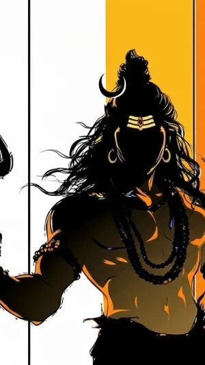 Powerful Mahadev Wallpaper with Trishul