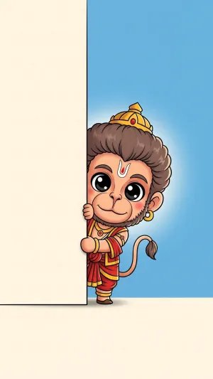 Cute Bal Hanuman Cartoon HD Wallpaper