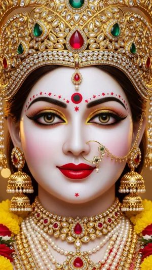 Divine Durga Maa Crown HD Wallpaper for Navratri