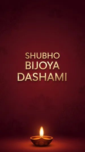 Elegant Shubho Bijoya Dashami Greetings Wallpaper