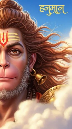 Powerful Hanuman Digital Art – Divine Strength and Devotion