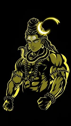 Powerful Digital Artwork of Lord Shiva – Symbol of Strength and Divine Energy