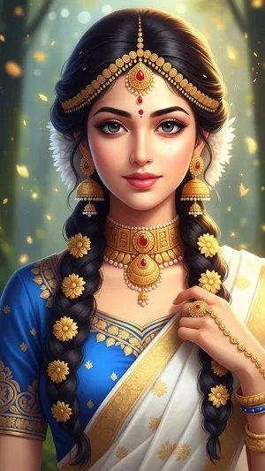 Graceful Indian Woman in Traditional Saree – Cultural Elegance