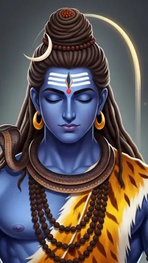 Mahadev Trishul HD Wallpaper with ॐ नमः शिवाय Text