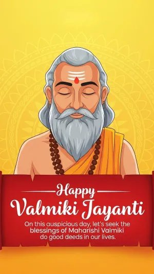 Maharishi Valmiki Jayanti Blessings HD Wallpaper