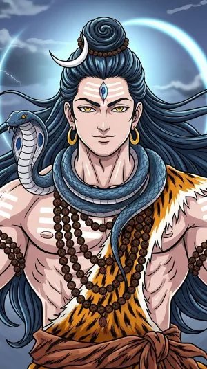 Mahadev Standing in Kailash With Divine Power