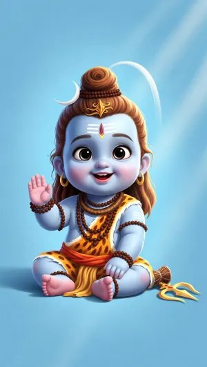 Adorable Baby Shiva Blessing Pose