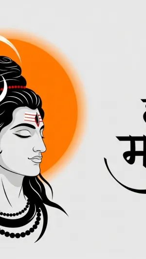 Har Har Mahadev Minimal Shiv Ji Art