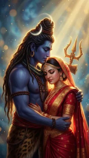 Divine Union of Lord Shiva and Goddess Parvati
