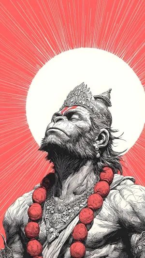 Divine Strength of Lord Hanuman in Radiant Glory