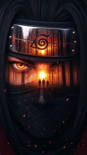 Flames of Resolve – The Silent Ninja’s Gaze