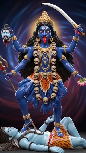 Goddess Kali Fierce Divine Power 4K Wallpaper