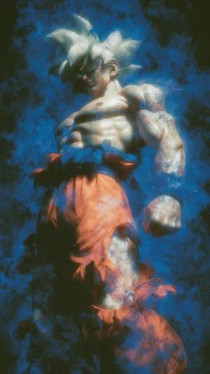 Ultra Instinct Goku Blue Aura 4K Anime Wallpaper