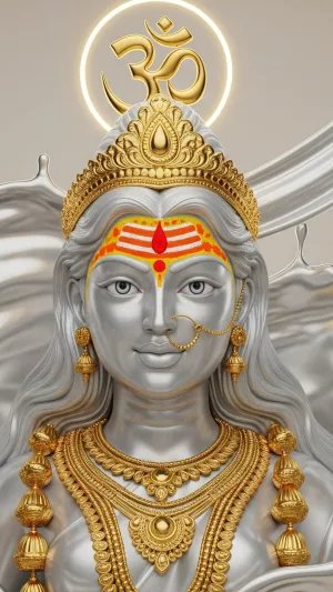 Happy New Year 2026 Silver Goddess Lakshmi Divine Blessings Wallpaper