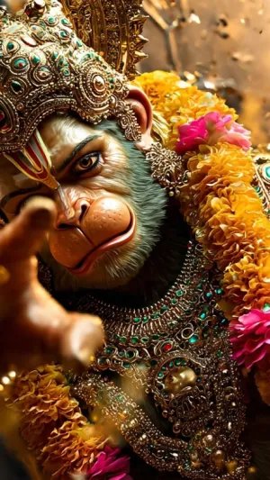 Divine Hanuman Golden Energy Blessings Wallpaper 2026