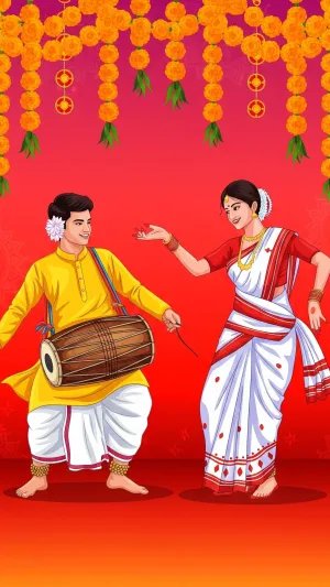 Magh Bihu Traditional Dance Celebration Poster