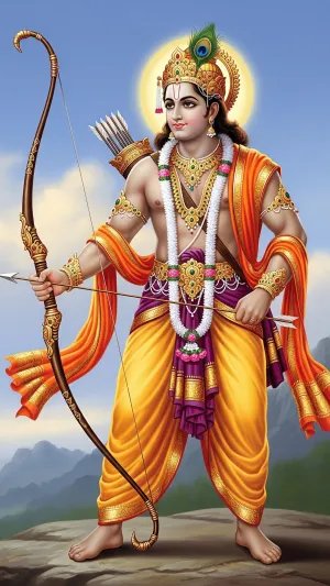 Divine Lord Rama with Bow and Arrow