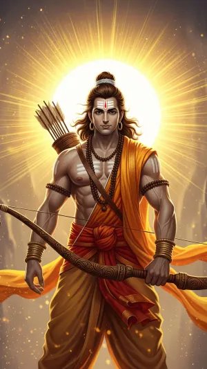 Shri Ram with Bow – Divine Warrior of Dharma and Light