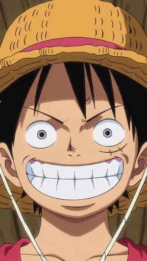 Monkey D Luffy Iconic Smile Anime Close-Up