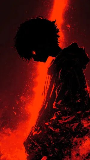 Dark Red Anime Shadow Wallpaper