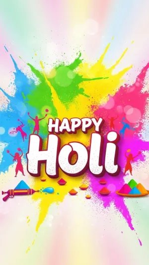 Happy Holi Color Splash Festival Wallpaper