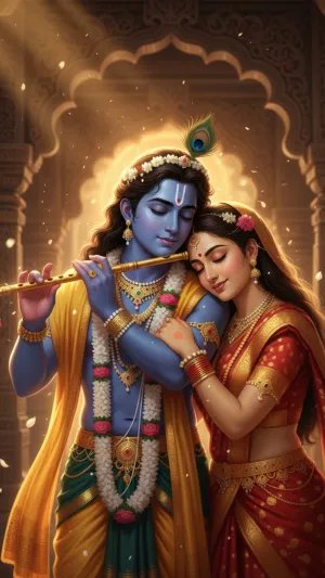 Divine Radha Krishna Love Spiritual HD Wallpaper