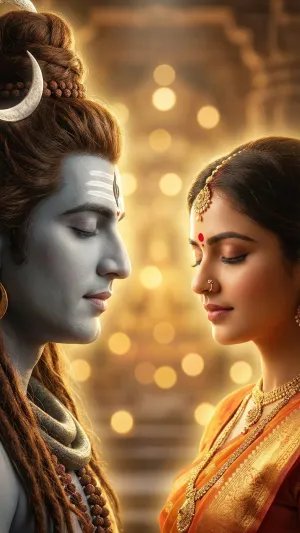 Divine Shiva Parvati Love Spiritual HD Wallpaper