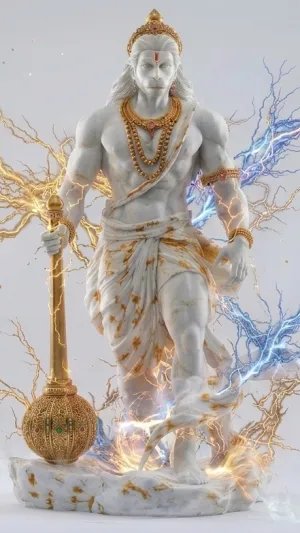 Divine White Hanuman Power Spiritual HD Wallpaper