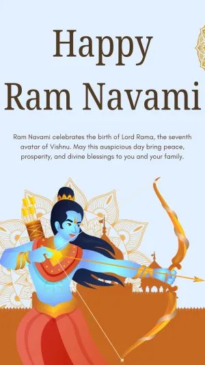 Happy Ram Navami Lord Rama Vector Art HD Wallpaper