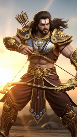 Karna Warrior Epic Mahabharata 3D HD Wallpaper