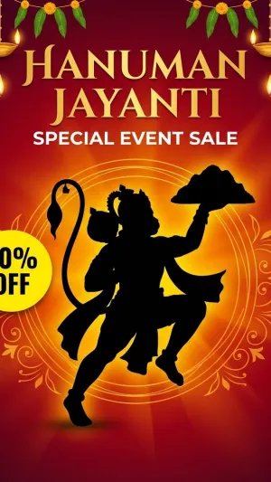 Hanuman Jayanti Sale Poster 20 Percent Off Festival Design