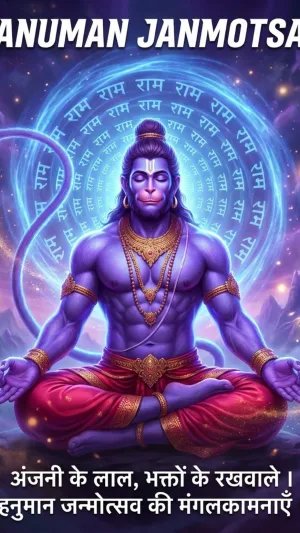 Hanuman Janmotsav Cosmic Meditation Spiritual HD Wallpaper