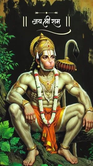 Jai Shri Ram Hanuman Ji Powerful 4K Wallpaper