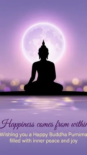 Buddha Purnima Meditation Silhouette Moonlight HD Wallpaper