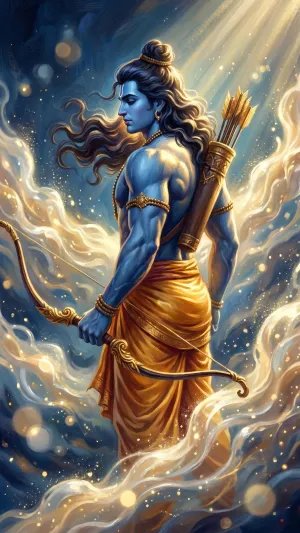Divine Lord Ram Warrior Art HD Wallpaper