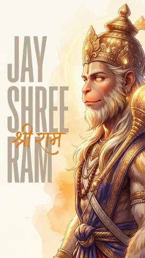 Jai Shree Ram Hanuman HD Devotional Wallpaper