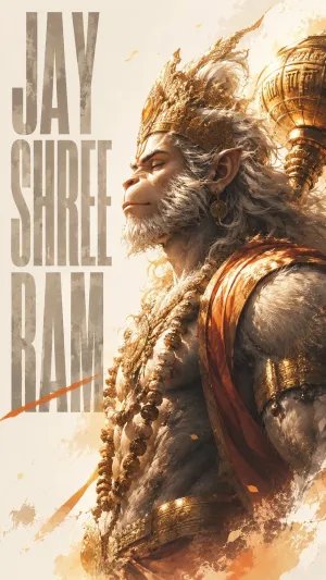 Jai Shree Ram Hanuman Poster HD Wallpaper