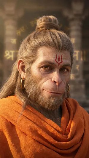 Realistic Sage Hanuman Portrait HD Wallpaper