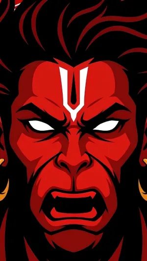 Angry Hanuman Red Aura HD Wallpaper
