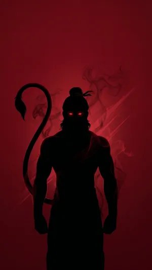 Dark Hanuman Shadow Aura Wallpaper