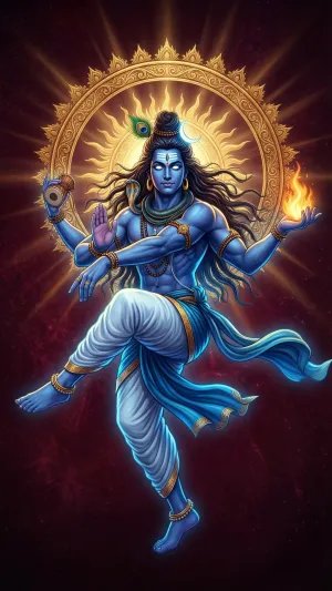 Divine Shiva Tandava Cosmic Dance Wallpaper 4K Wallpaper for iPhone & Android