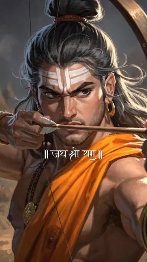 Jai Shri Ram Warrior Wallpaper 4K Wallpaper for iPhone & Android